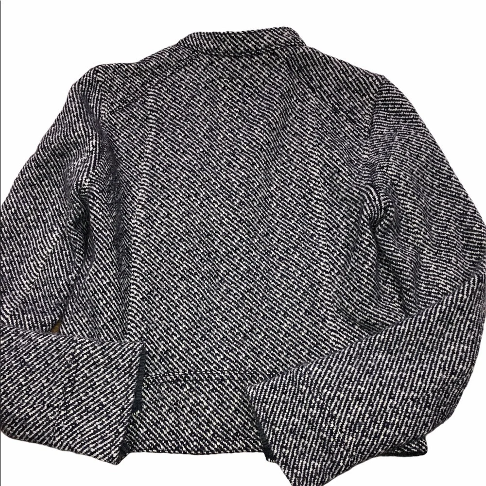 Gap size small Moto blue tweed zippered jacket - Picture 4 of 8
